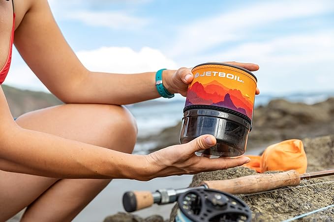 Jetboil MiniMo Camping and Backpacking Stove Cooking System with Adjustable Heat Control