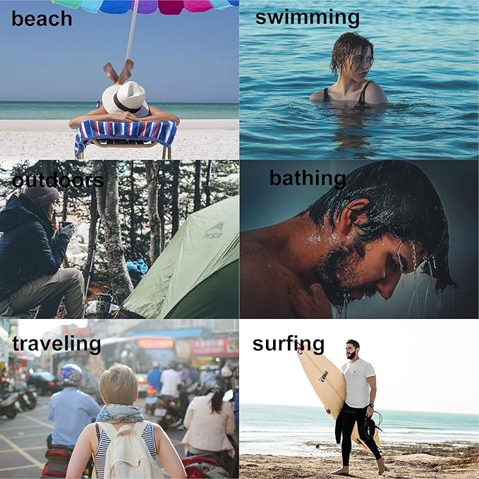 YINHANG Changing Robe Swim Poncho Quick Dry Microfiber Hooded Beach Towel for Surfing, Swimming, Travelling, Camping, Pool, Bath