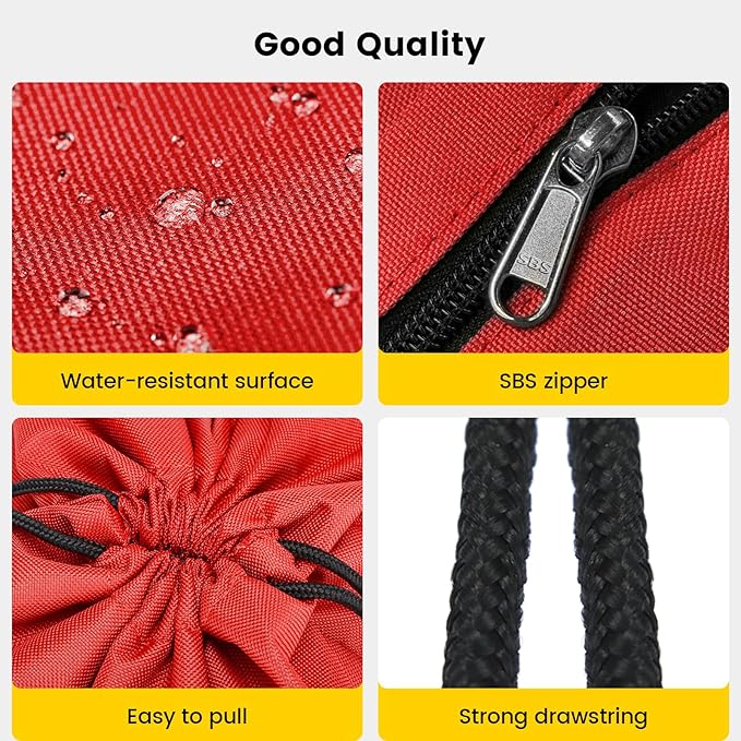 Vorspack Drawstring Backpack Water Resistant String Bag Sports Sackpack Gym Sack with Side Pocket for Men Women