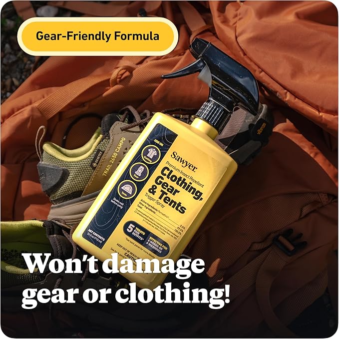 Sawyer Products SP6572 Twin Pack Premium Permethrin Clothing Insect Repellent Trigger Spray, 24 oz,Yellow