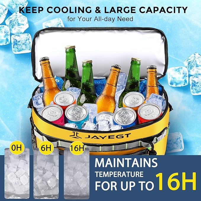 Kayak Cooler Behind Seat - Waterproof Cooler Bag Compatible with Lawn-Chair Seat Kayak,Kayak Accessories Camping Cooler, Portable Ice Chest for Fishing, Beach,Picnic, Trips