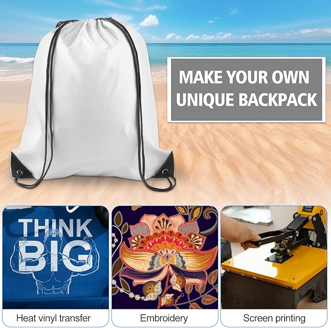 KUUQA 25Pcs Drawstring Backpack Bags Bulk Drawstring Bag Foldable Gym Bag Sport Cinch Sack String Backpack Storage Bags for Women Men Shopping Gym Travel Sports (15 Colors)