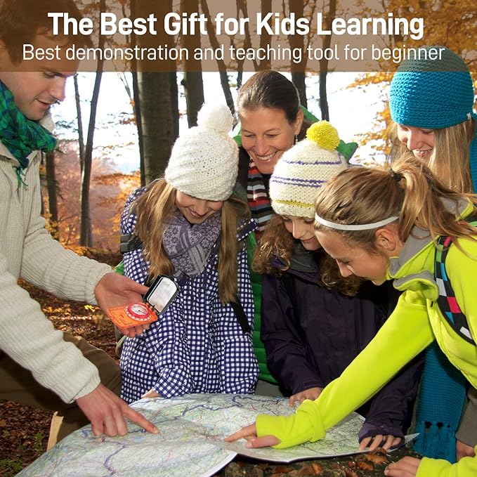 Sportneer Compass Hiking Survival Compass with Mirror Orienteering Compass Boy Scout Compass for Kids Gifts Hiking Camping Backpacking Map Navigation