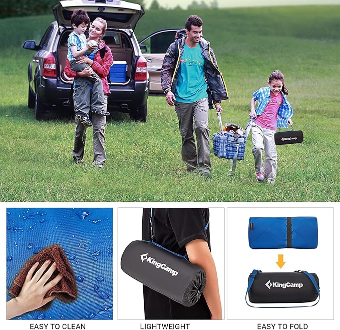 KingCamp Outdoor Blanket Waterproof Camping Blanket Beach Blanket Sandproof Beach Mat Stadium Blanket Travel Blanket Portable Picnic Blanket for Park Grass Concert Sports