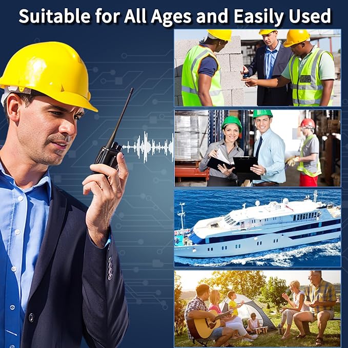 Walkie Talkies Long Range Walkies: Two Way Radios MaxTalker Rechargeable Walkie Talkies for adults, Walky Talky with Secret Service Earpiece, Construction Walkie Talkies 10 Pack for Business Education