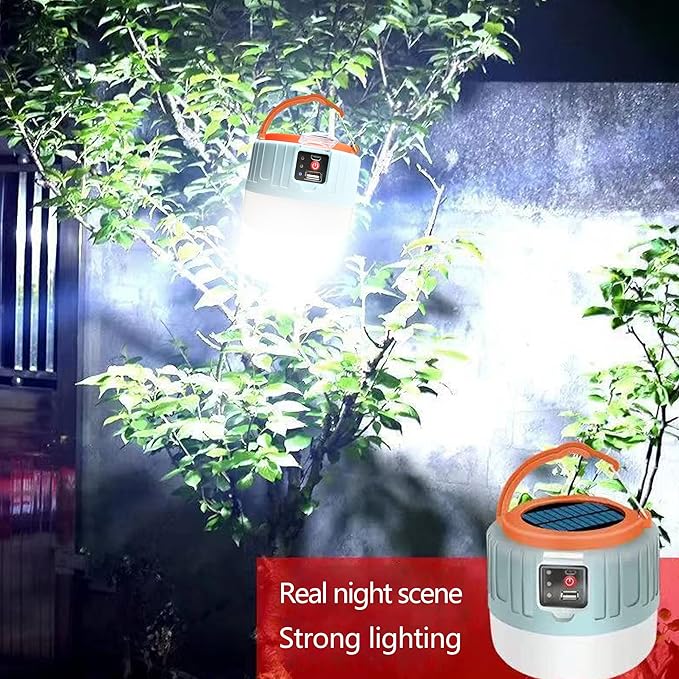 Outdoor LED Tent Lights Camping Lights Outdoor Lights Emergency USB Charging Camp Lights Perfect Lantern Flashlight (Solar Camping lamp)