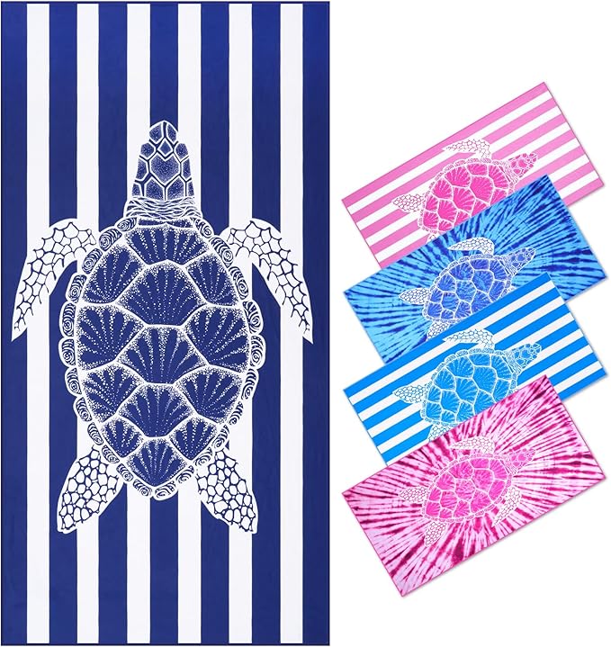 Genovega Microfiber Oversized Beach Towel Lightweight Thin Sandproof Compact Towels Women