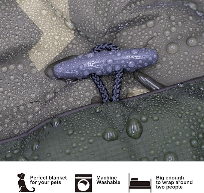Outdoor Camping Blanket - Puffy Ultralight Packable Blankets for Sleeping, Camp, Travel, Hiking, Stadium, Sherpa Fleece Warm Puffer Portable Camping Quilt, DWR,Machine Washable,56"x 78"
