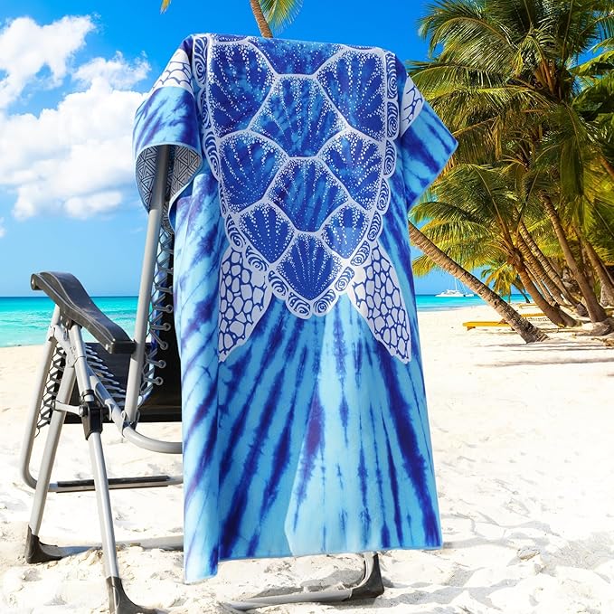 Genovega Microfiber Oversized Beach Towel Lightweight Thin Sandproof Compact Towels Women