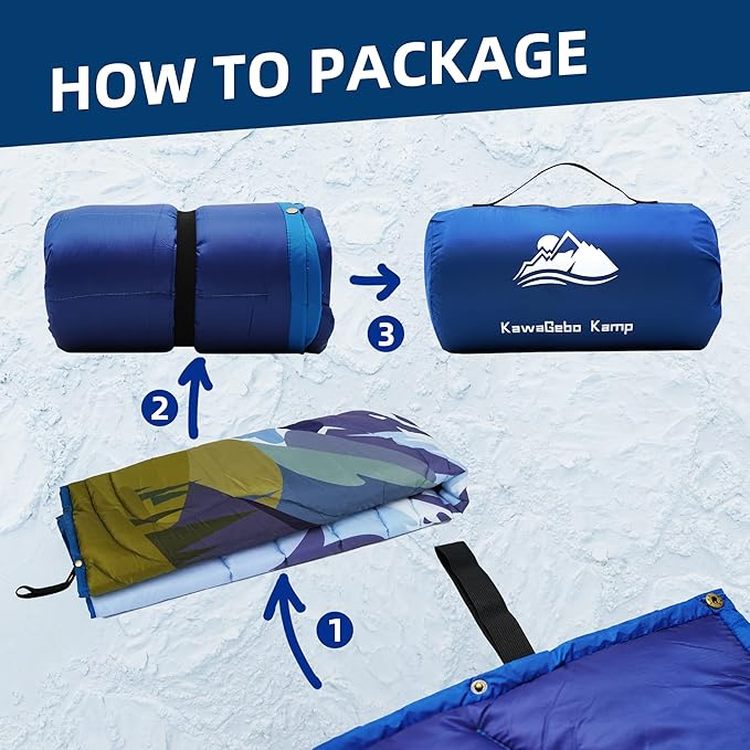 Outdoor Puffy Camping Blanket, Lightweight Windproof Warm Stadium Blanket, Packable Travel Camping Quilt for Cold Weather, Hiking, Backpacking, Sleeping, Hammock, Adventure 78"x 56"