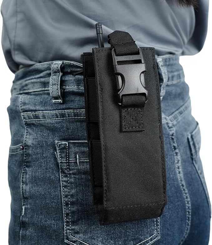 Radio Holder Duty Belt Universal Radio Case Multi-Function Radio Pouch Compatible with Motorola BaoFeng Kenwood Icom HYT Yaesu Walkie Talkie 2Pack