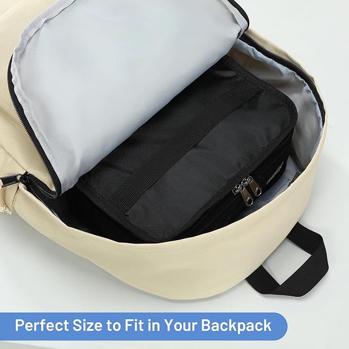 MIER Freezable Lunch Bag Frozen Mini Cooler Small Portable Insulated Lunch Box Freezer Snack Bags for Kids Adult Travel Work School, Black