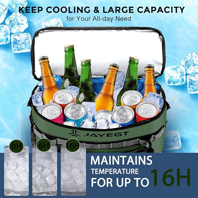 Kayak Cooler Behind Seat - Waterproof Cooler Bag Compatible with Lawn-Chair Seat Kayak,Kayak Accessories Camping Cooler, Portable Ice Chest for Fishing, Beach,Picnic, Trips