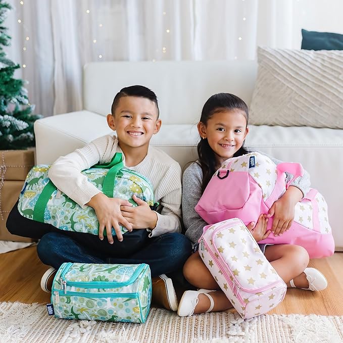 Wildkin Kids Overnighter Duffel Bag – Carry-On Size, Ideal for School & Sleepovers – Confetti Peach