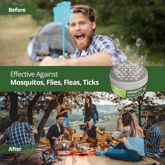 Repellant Mosquitos Indoor, 3.4 OZ(2 Packs) Naturals Mosquito Repellent Cream, Mosquito Repellent for Patio, Mosquito Repellents for Room, Yard, Camping Mosquito Deterrent, Keep Mosquito Away