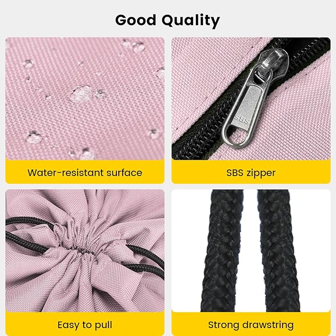 Vorspack Drawstring Backpack Water Resistant String Bag Sports Sackpack Gym Sack with Side Pocket for Men Women
