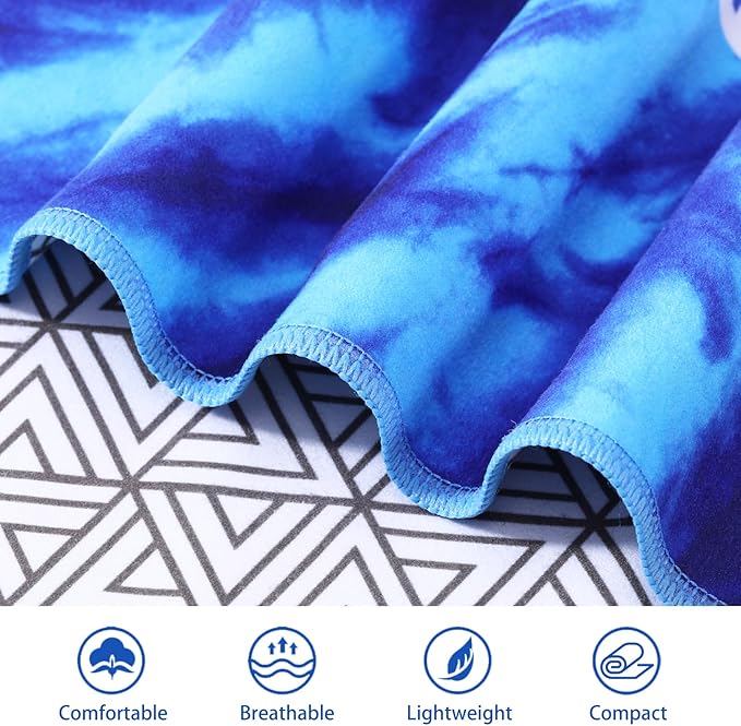 Genovega Microfiber Oversized Beach Towel Lightweight Thin Sandproof Compact Towels Women