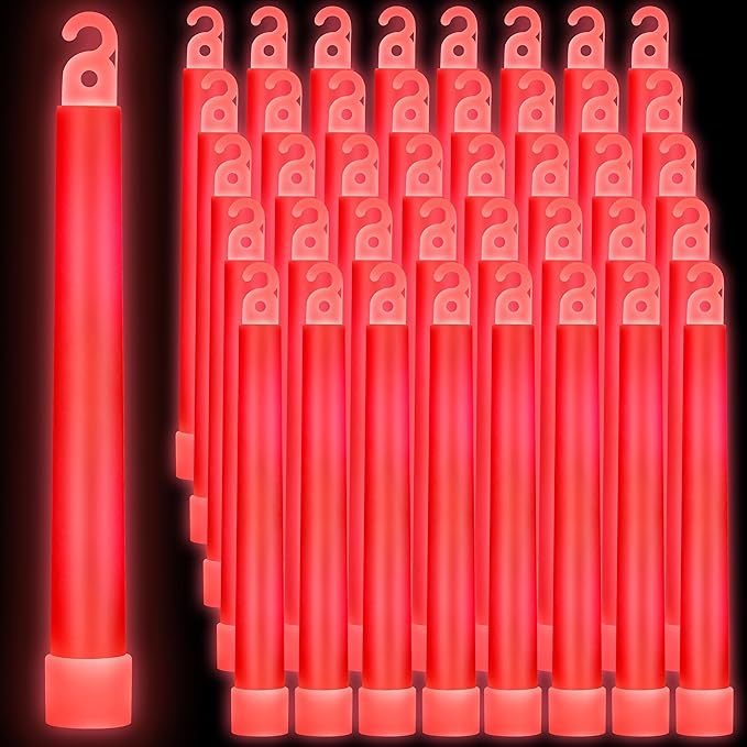 Sotiff 96 Pcs 6 Inch Large Bright Glow Sticks Light Sticks Halloween Favors Emergency Chem Sticks Cheer Stick for Party Activities Birthday Wedding Concerts Halloween Decor