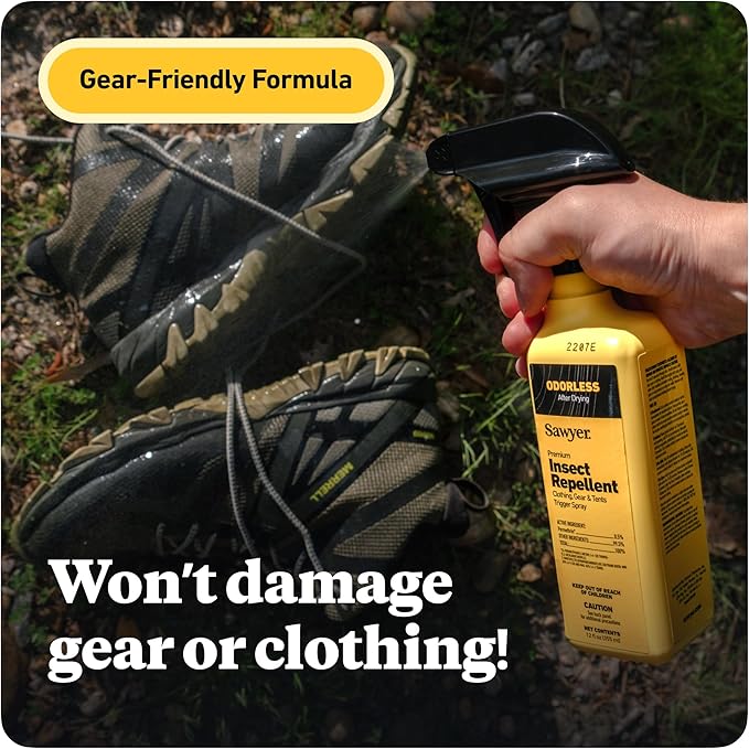 Sawyer Products SP6492 Premium Permethrin Insect Repellent for Clothing, Gear & Tents, Trigger Spray, 12-Ounce, Twin Pack