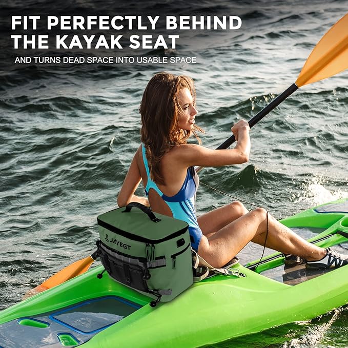 Kayak Cooler Behind Seat - Waterproof Cooler Bag Compatible with Lawn-Chair Seat Kayak,Kayak Accessories Camping Cooler, Portable Ice Chest for Fishing, Beach,Picnic, Trips