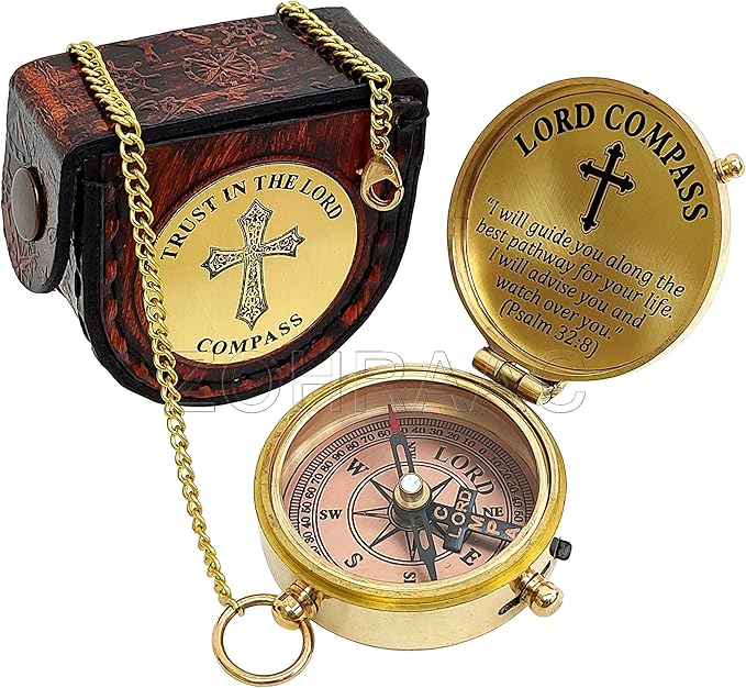 I Will Guide You Psalm 32:8 Quote Lord Compass Religious Gift, My Soul, My Treasure, My Today, My Tomorrow, Christian Gifts for Men, Catholic Gifts, My Forever, Confirmation Gift Ideas, Baptism Gifts