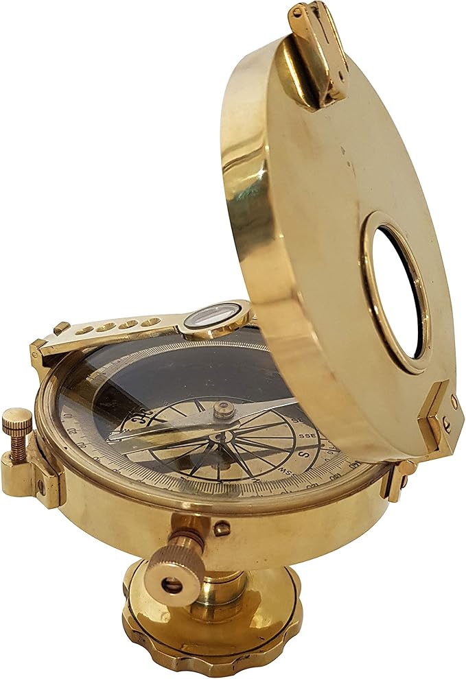Vintage Nautical Marine Navy Navigational Ship Compass Home Decoration Handmade Unique Gimbal Compass Shiny Brass