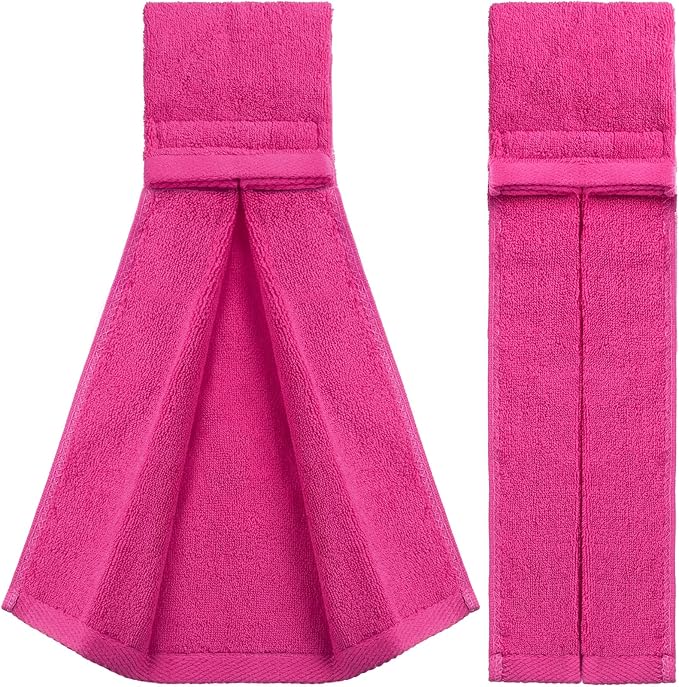 Shimeyao 2 Pcs Football Towel Cotton Sports Football Field Towel Pitching Towel with Closure Football Sweat Towel for Football Gym Men Women Accessories (Rose Red)