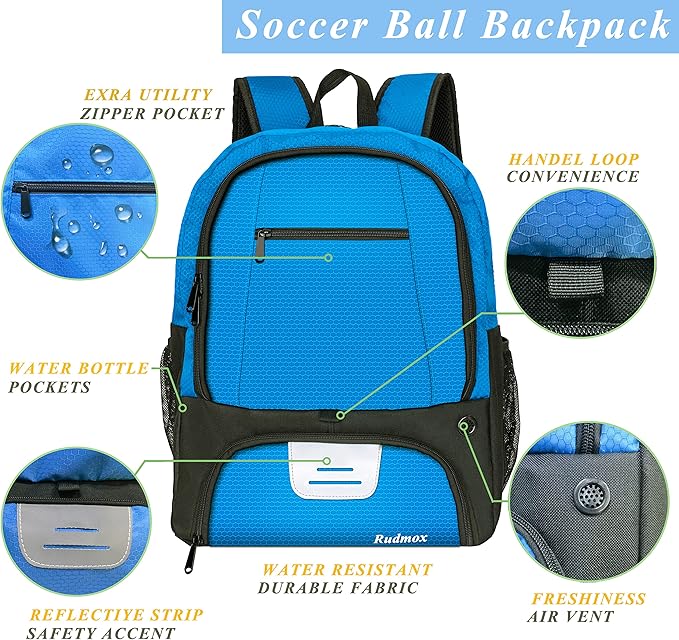 Soccer Ball Bag-Backpack for Basketball,Volleyball with Cleat Shoes and Ball Compartment for Sports Team,Trainning