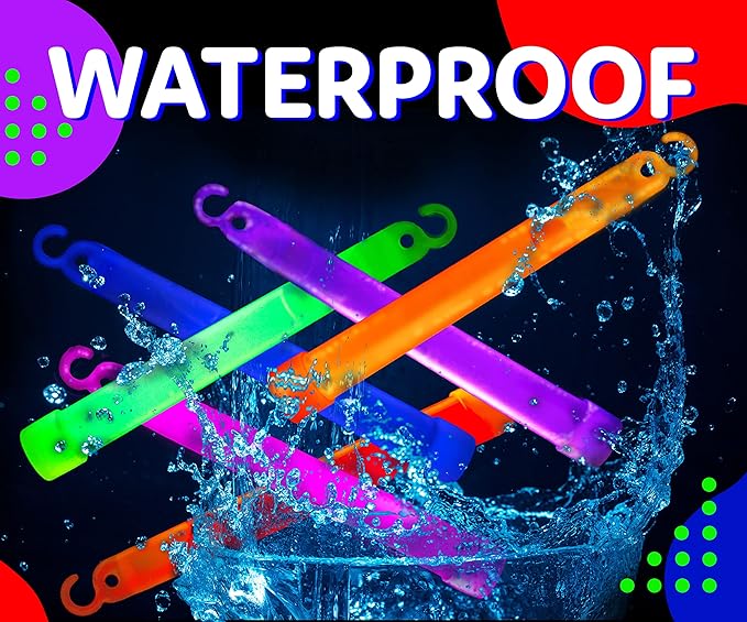 30 Multi Color Ultra Bright Glow Sticks Bulk - 12 Hour Duration - Versatile Use Glow Sticks for Parties, Emergency Light, Camping, and Survival Kit