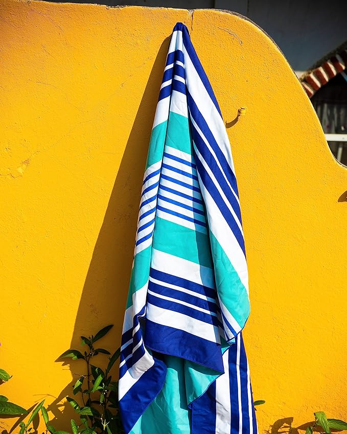 Elite Trend Large Beach Towel for Travel – 63x31 Inch w/Bag – Lightweight Microfiber, Compact, Soft, Quick Dry, Sand Free – for Swimming, Pool, Camping, Yoga, Workout, Golf – Ocean