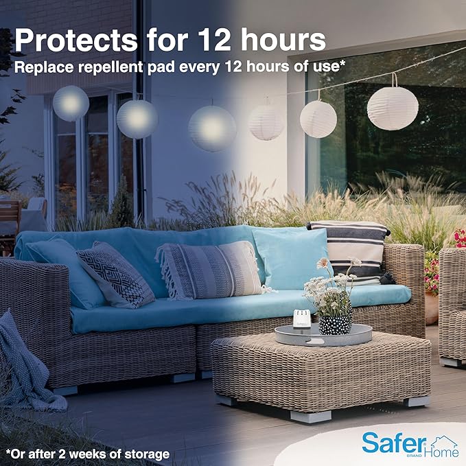 Safer Brand Safer Home SH1200 Outdoor Mosquito Repellent-Uses Natural Essential Oils, 1 Count (Pack of 1), Blue