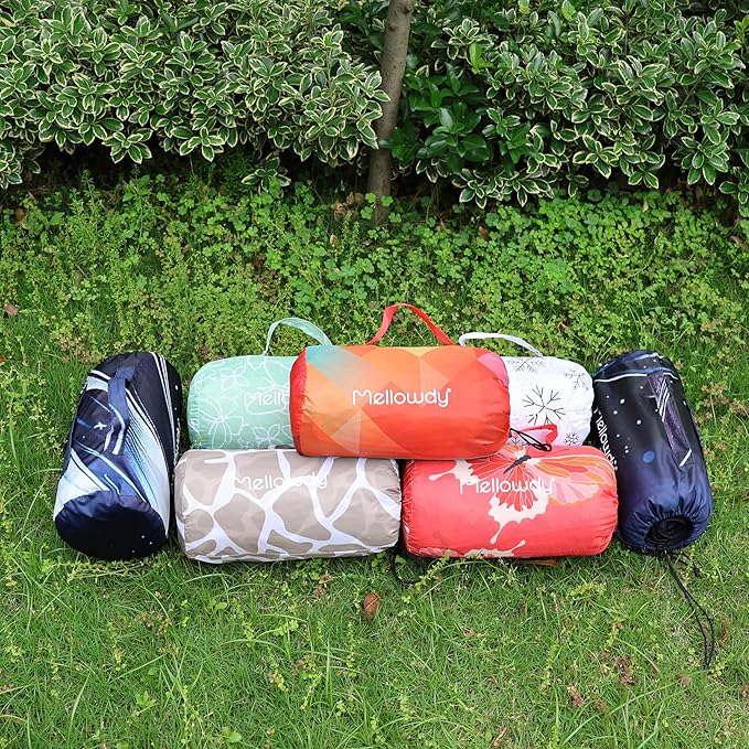 Mellowdy Companion Outdoor Printing Blanket - Waterproof, Wind-resistant, Warm, Utility Blanket for Camping, Picnic, Stadium, Beach, Gameday, Travel, Foldable with Carrying Bag(Spring Butterfly,55x80)