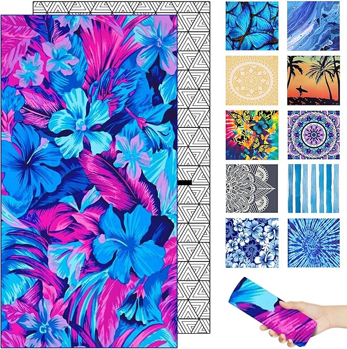 Microfiber Beach Towel – Spring Quick Dry Lightweight Sand Free Oversized Towel Accessories Travel Must Have Swim Pool Yoga Camping Gear Summer Cruise Ship Essentials Cloud Compact Gift 71" 32"