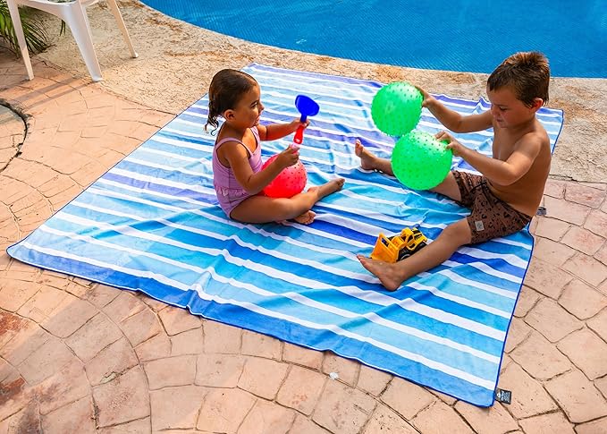 Elite Trend Microfiber Beach Towel - XXL 72x72 Inch Sand Free Quick Dry Towel for Travel, Swimming, Pool, Yoga, Hiking, Camping – Lightweight Fast Drying Microfiber Towel Compact for Adults