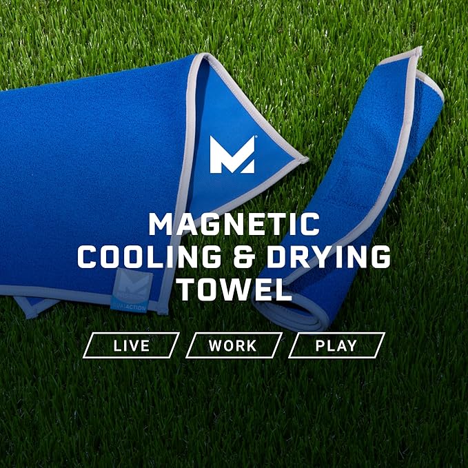 Mission Magnetic Cooling & Drying Towel, Mission Blue - Soft, Durable Microfiber - Cools Up to 6 Hours - Moisture-Wicking Fabric - UPF 50 Sun Protection - Machine Washable