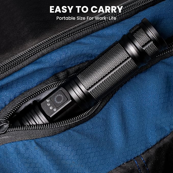 Rechargeable LED Flashlights High Lumens, 2 Pack Super Bright Flash Light with 5 Modes, High Powered Handheld Flashlight for Home Camping Hiking Night Work