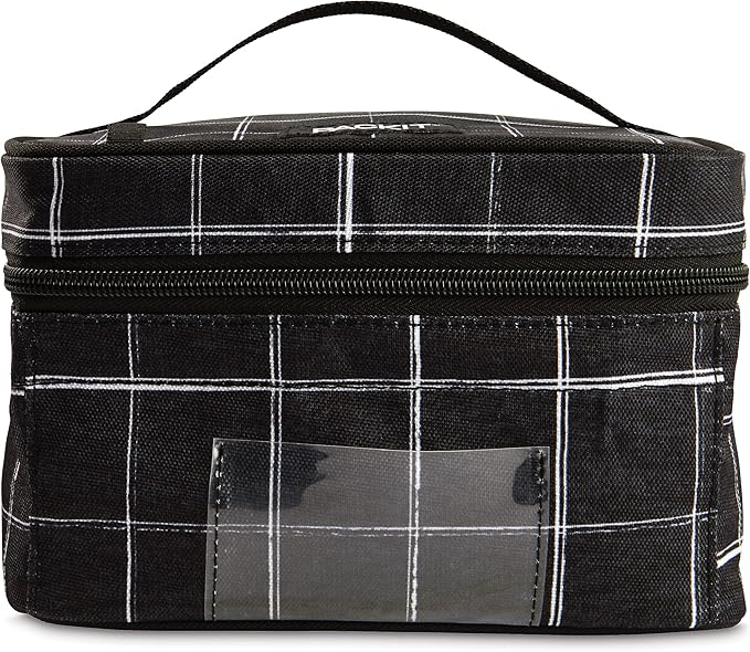 PackIt Freezable Bottle Cooler for Breastmilk and Formula, Black Grid, Built with EcoFreeze® Technology, Collapsible, Reusable, Zip Closure and Top Handle, Fits up to Four, 5 oz Bottles