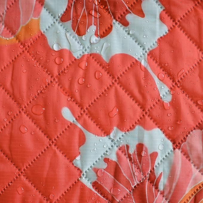 Mellowdy Companion Outdoor Printing Blanket - Waterproof, Wind-Resistant, Warm, Utility Blanket for Camping, Picnic, Stadium, Beach, Gameday, Travel, Foldable with Carrying Bag(Red Butterfly,55x80)