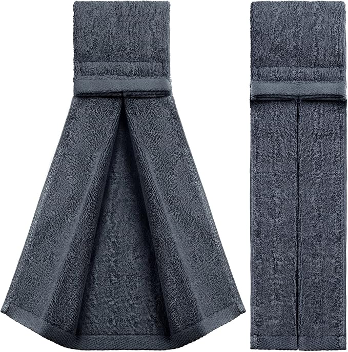 Shimeyao 2 Pcs Football Towel Cotton Sports Football Field Towel Pitching Towel with Closure Football Sweat Towel for Football Gym Men Women Accessories (Gray)