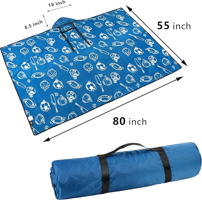 Catalonia Waterproof Blanket for Outdoor, Hooded Blanket Poncho, Windproof, Warm for Stadium,Sporting Events, Camping