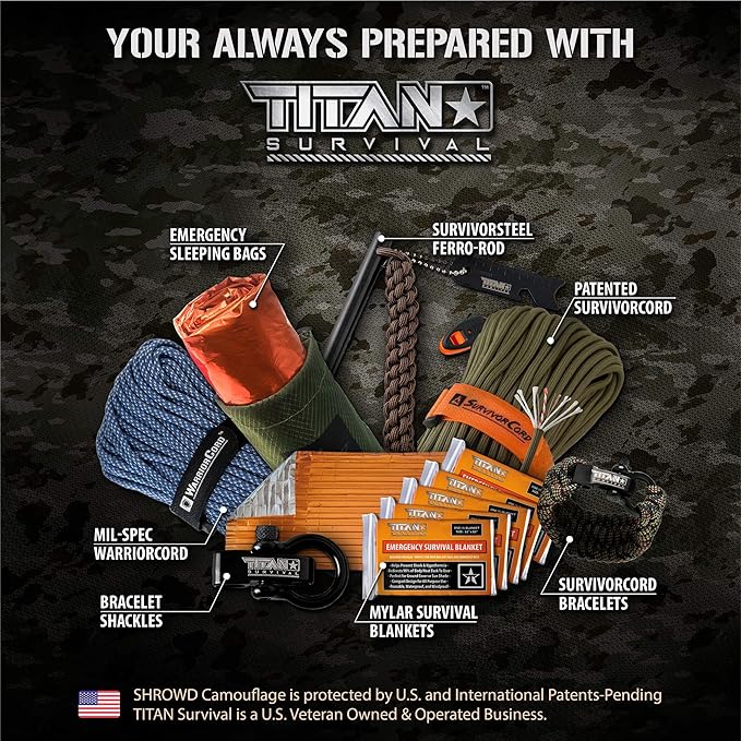 TITAN Survival Emergency Mylar Army Green Survival Blankets, Two-Sided, 5-Pack (Olive-DRAB)