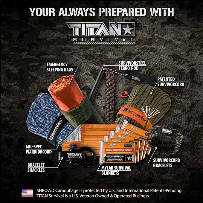 TITAN Survival Emergency Mylar Army Green Survival Blankets, Two-Sided, 5-Pack (Olive-DRAB)