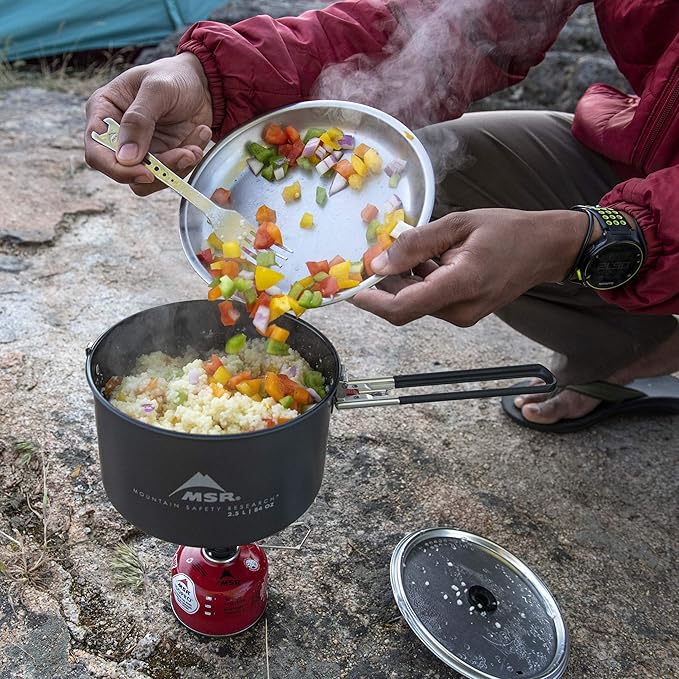 MSR Nonstick Ceramic Coated 2-Pot Camping Cook Set