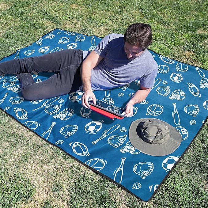 Catalonia Waterproof Blanket for Outdoor, Hooded Blanket Poncho, Windproof, Warm for Stadium,Sporting Events, Camping
