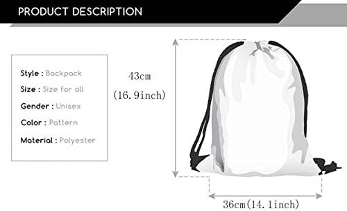 Drawstring Backpack Marble Bag Water Resistant Lightweight Gym Sackpack For Hiking Yoga Gym Swimming Travel Beach