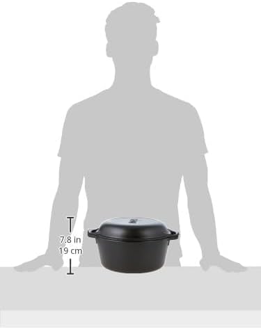Lodge 5 Quart Cast Iron Double Dutch Oven – Pre-Seasoned – Lid Converts to 10.25" Skillet – PFAS-Free – Made in USA – Dual Handles – Oven, Grill, Campfire & Stovetop Safe – Durable & Non-Toxic