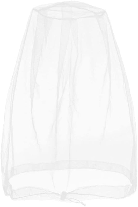 Cinvo Head Net Hat Bug Net Face Netting for Bugs No See Ums Insects Gnats Biting Midges from Outdoor Activities, Spacious Net Room Works Over Most Hats Comes with Free Stock Pouches- White