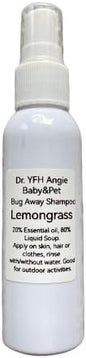 Dr. YFH Angie Lemongrass Shower Essence - Keep Refreshing Smell and Bugs Away at All Outdoor Activities - 60mL (2FL OZ) No-Alcohol, No-DEET, White