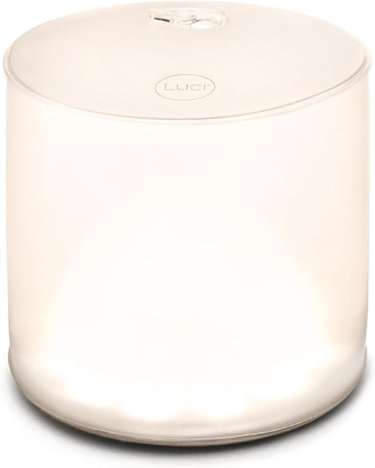 MPOWERD Luci Lux: Solar Inflatable Lantern Rechargeable via Solar or USB-C, 65 Lumens, Matte Finish + Warm White LEDS| Lasts Up to 24 hrs, Waterproof, Camping, Backpacking, Emergency Kits