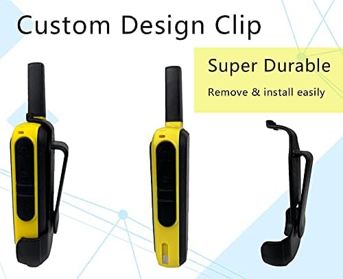 Radtel RT12 Rechargeable Walkie Talkies for Adults Long Range Handheld FRS Two Way Radio 16CH Handsfree VOX for Camping Hiking (4 Pack) (Yellow)